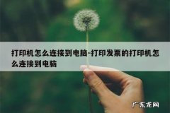 打印机怎么连接到电脑-打印发票的打印机怎么连接到电脑