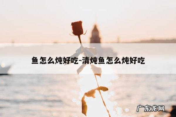 鱼怎么炖好吃-清炖鱼怎么炖好吃