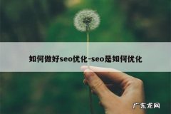 如何做好seo优化-seo是如何优化