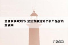 企业发展规划书-企业发展规划书和产品营销策划书