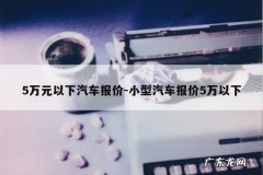 5万元以下汽车报价-小型汽车报价5万以下