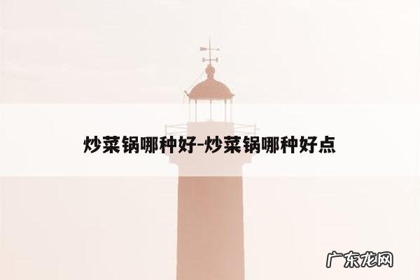 炒菜锅哪种好-炒菜锅哪种好点