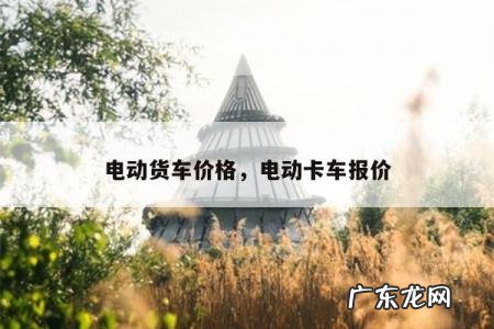 电动货车价格,电动卡车报价