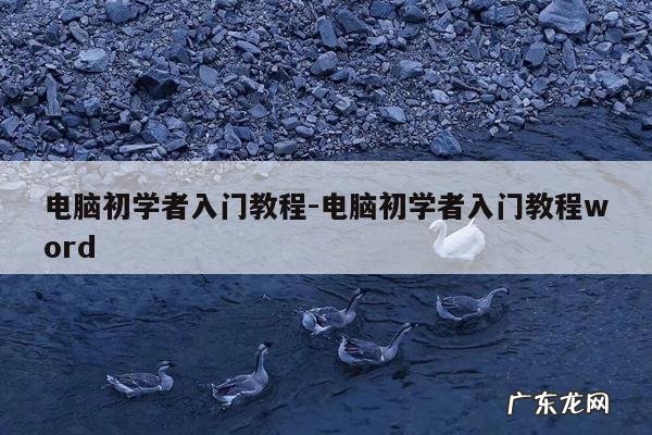 电脑初学者入门教程-电脑初学者入门教程word