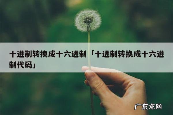 十进制转换成十六进制「十进制转换成十六进制代码」