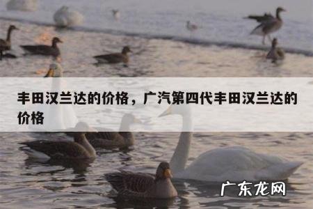 丰田汉兰达的价格，广汽第四代丰田汉兰达的价格