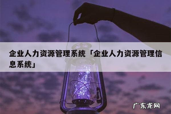 企业人力资源管理系统「企业人力资源管理信息系统」