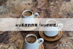 erp系统的作用「erp的好处」
