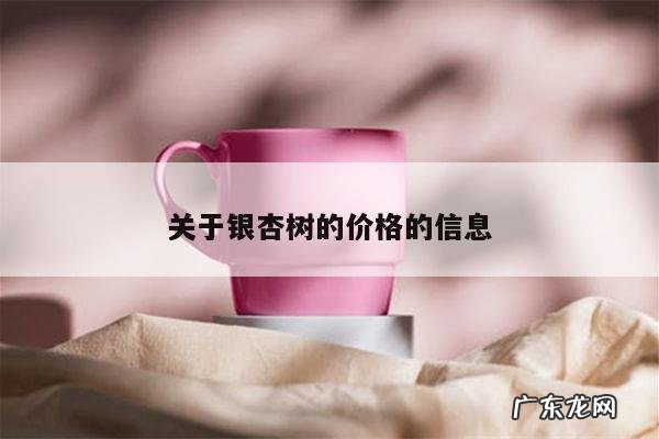 关于银杏树的价格的信息