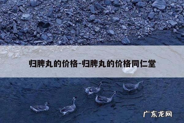 归脾丸的价格-归脾丸的价格同仁堂