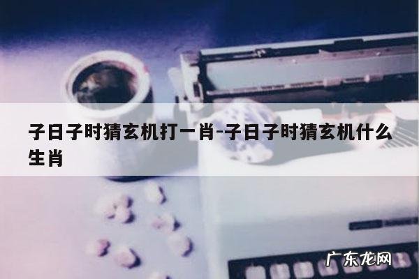 子日子时猜玄机打一肖-子日子时猜玄机什么生肖