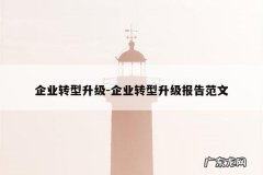 企业转型升级-企业转型升级报告范文