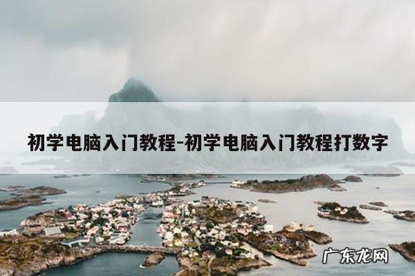 初学电脑入门教程-初学电脑入门教程打数字