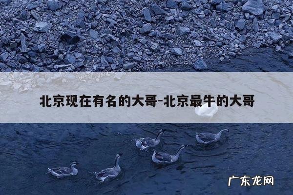 北京现在有名的大哥-北京最牛的大哥