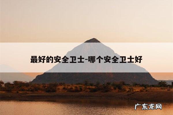 最好的安全卫士-哪个安全卫士好