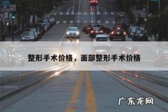 整形手术价格，面部整形手术价格