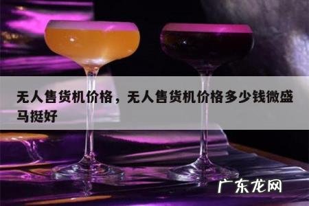 无人售货机价格,无人售货机价格多少钱微盛马挺好