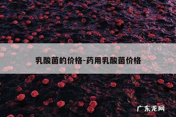 乳酸菌的价格-药用乳酸菌价格