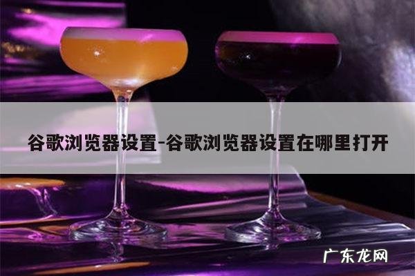 谷歌浏览器设置-谷歌浏览器设置在哪里打开