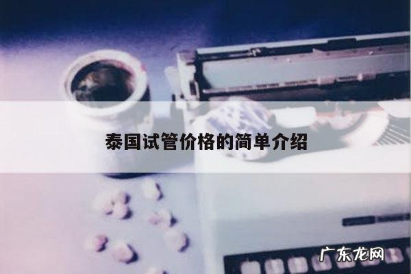 泰国试管价格的简单介绍