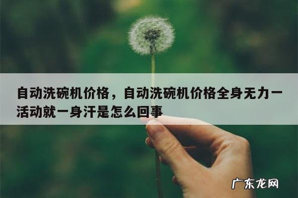 自动洗碗机价格，自动洗碗机价格全身无力一活动就一身汗是怎么回事