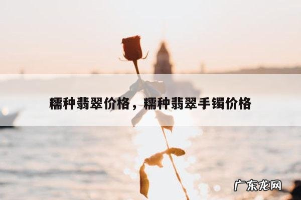糯种翡翠价格,糯种翡翠手镯价格