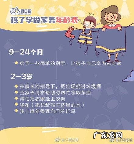 幼儿学做家务年龄对照表 孩子寒假家务清单