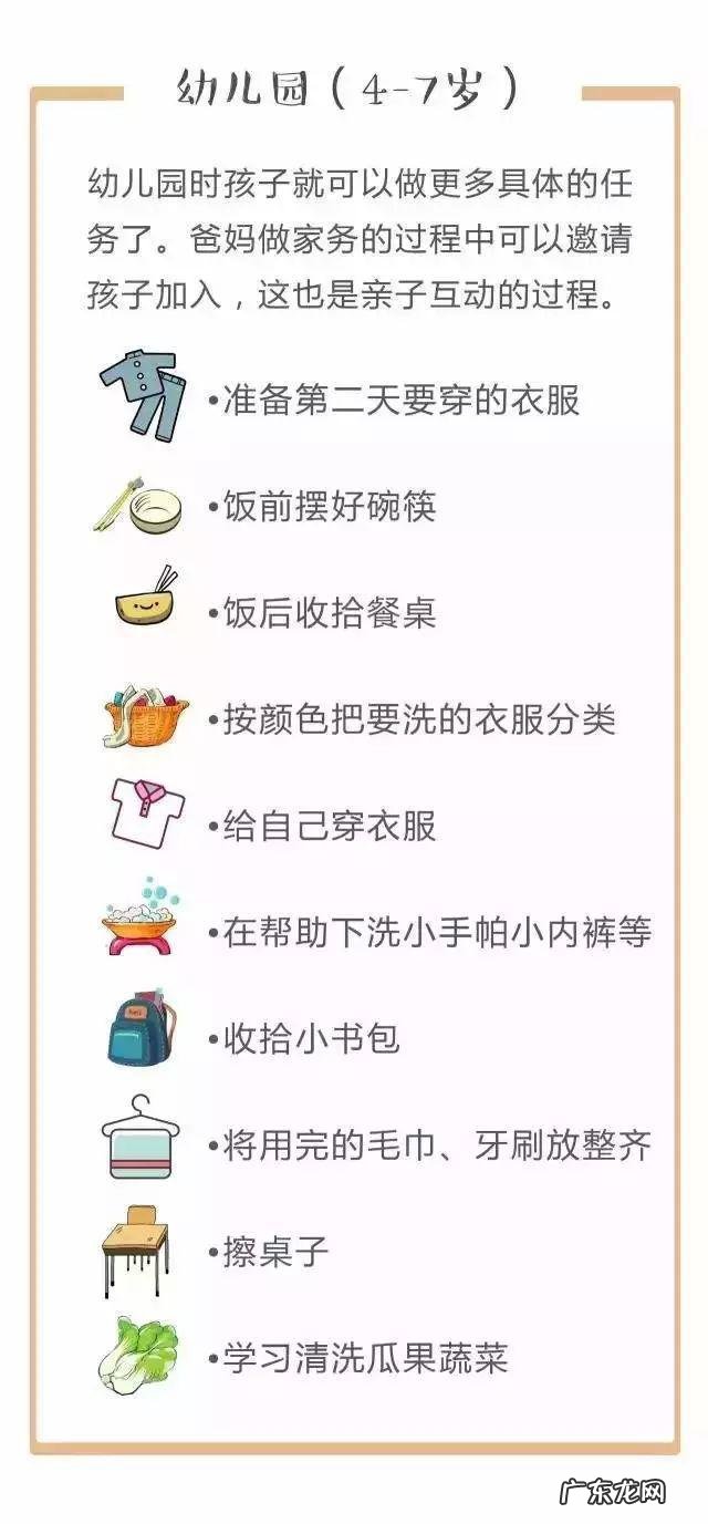 中国儿童做家务年龄对照表 幼儿做家务年龄对照表