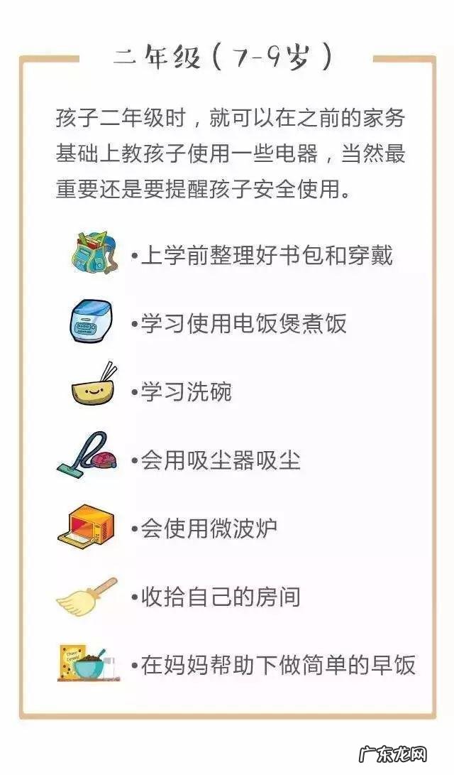中国儿童做家务年龄对照表 幼儿做家务年龄对照表