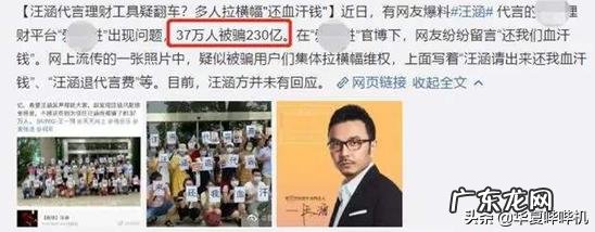 汪涵做代言翻车,37万人被骗230亿,你怎么看