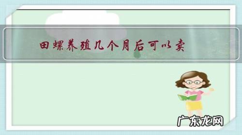 养田螺几个月可以上市 田螺养殖几个月后可以卖?
