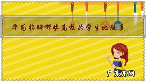 华为招聘哪些高校的学生比较多