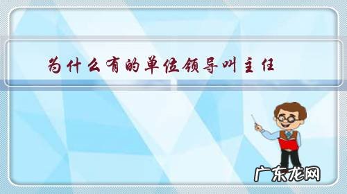 为什么有的单位领导叫主任