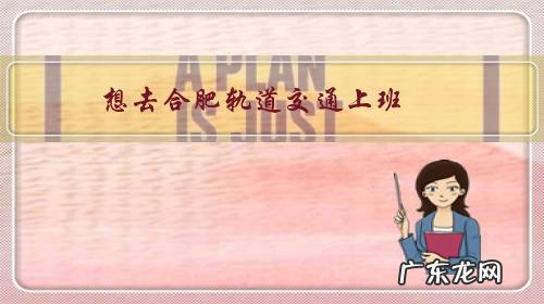 想去合肥轨道交通上班，有什么途径吗？