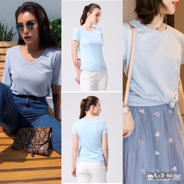 水蓝色t恤怎么搭配?