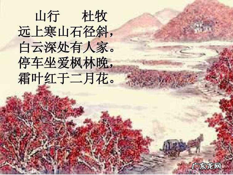 古诗词远上寒山石径斜原文