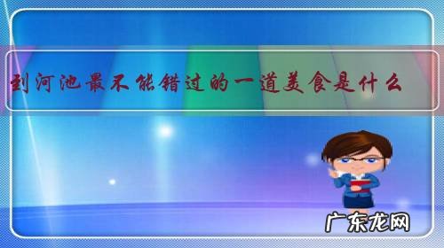 到河池最不能错过的一道美食是什么？