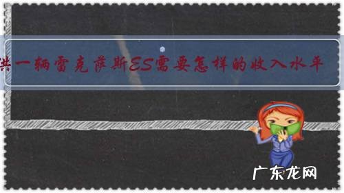 供一辆雷克萨斯ES需要怎样的收入水平?