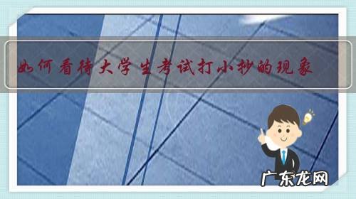 如何看待大学生考试打小抄的现象?