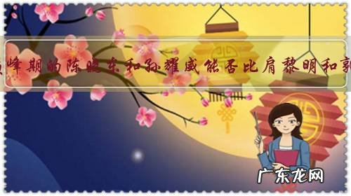 你觉得巅峰期的陈晓东和孙耀威能否比肩黎明和郭富城?对此你如何评价?