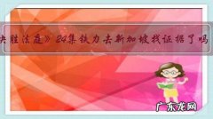 《决胜法庭》24集铁力去新加坡找证据了吗？