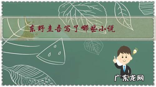 东野圭吾写了哪些小说,他的作品怎么样?