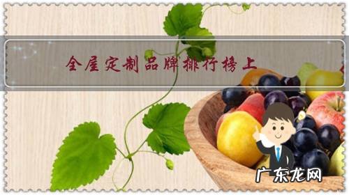 全屋定制品牌排行榜上,有哪些知名度高的品牌推荐?