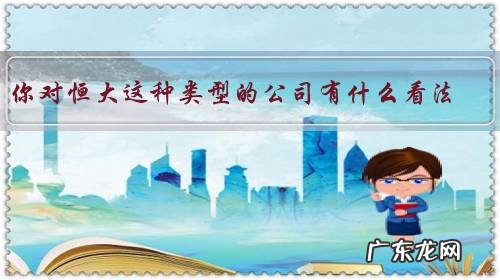 你对恒大这种类型的公司有什么看法?