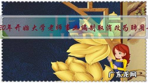 从2020年开始大学老师事业编制取消改为聘用制,你们有什么看法?