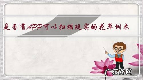 是否有APP可以扫描现实的花草树木，得出具体的花草名？