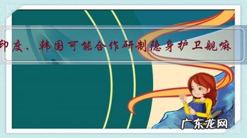 印度、韩国可能合作研制隐身护卫舰嘛？