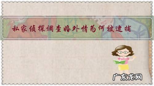 私家侦探调查婚外情为何被逮捕?这么严重吗?