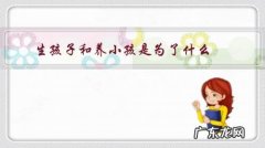 生孩子养孩子到底为了什么 生孩子和养小孩是为了什么？