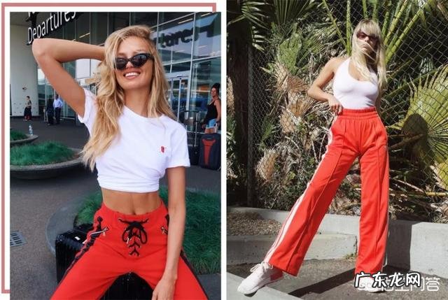 白色T恤配红色裤子好看吗?